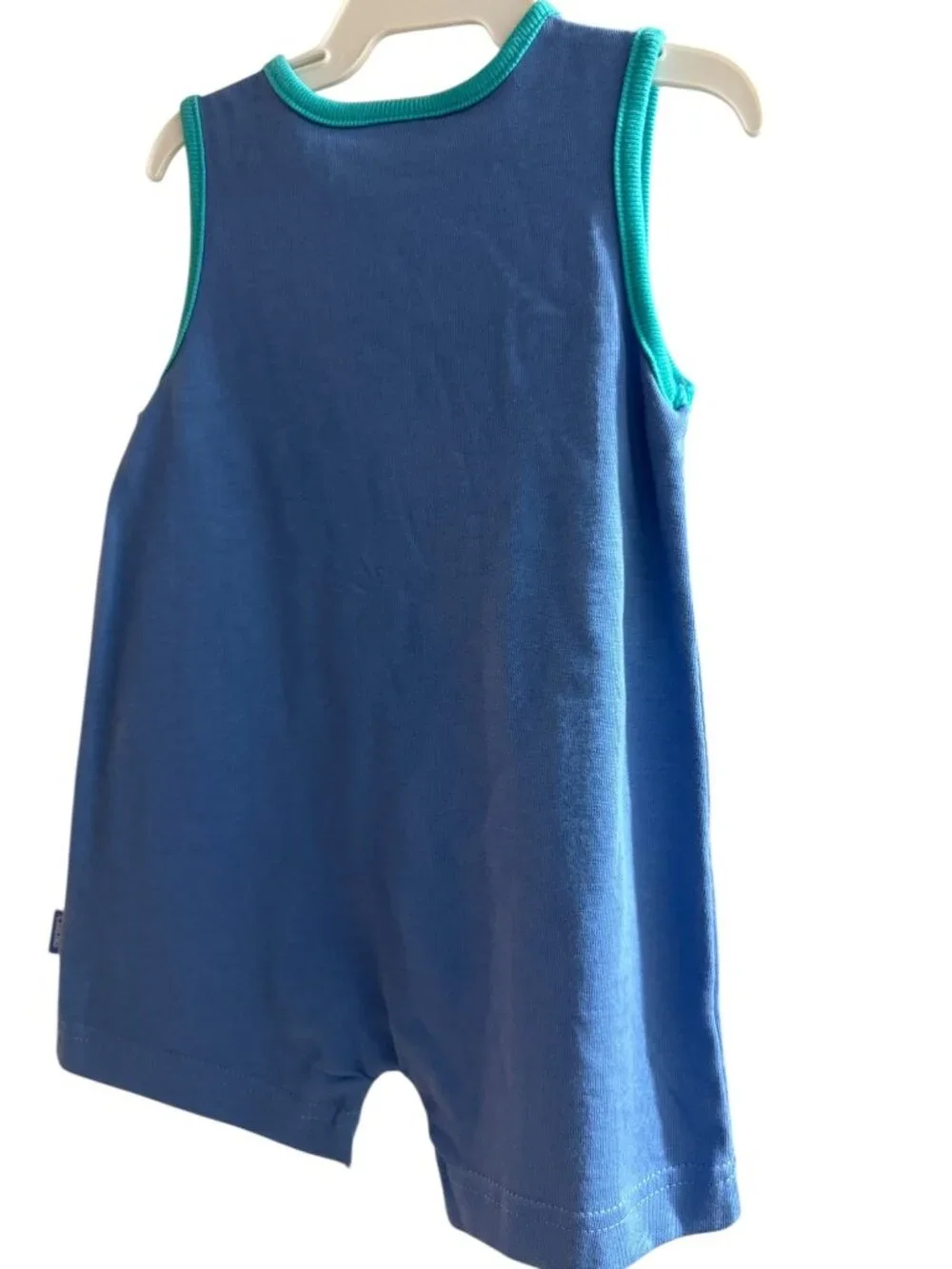 Carters BabySoft Basics Blue Romper With Truck Embroidery Size 3-6 Months